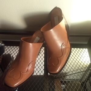 Stella McCartney Elegant Tan Leather Women's Mules